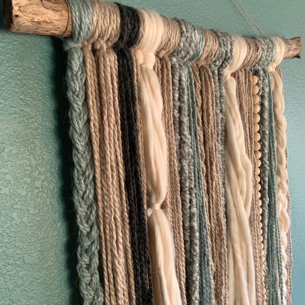 SOLD || Tapestry, Yarn Tapestry, Yarn Wall Hanging - Picture 5 of 5